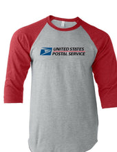 Load image into Gallery viewer, USPS POSTAL 3/4 SLEEVE RAGLAN T-SHIRT All COLORS Mail Carrier LOGO ON CHEST