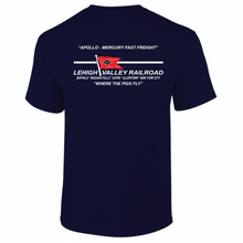 Load image into Gallery viewer, Lehigh Valley Railroad Apollo Mercury Fast Freight Where Pigs Fly Short Sleeve T-shirt
