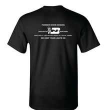 Load image into Gallery viewer, Power River Division Burlington Northern We Keep Your Lights On Short Sleeve T-shirt