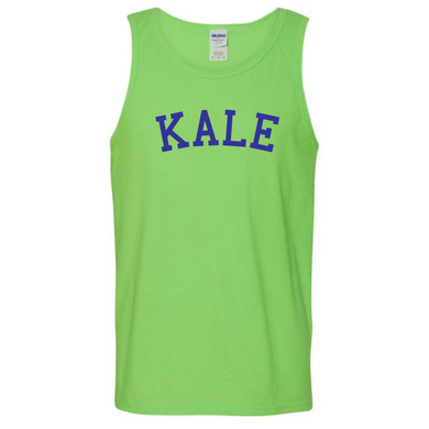 Kale Yale Parody Funny Healthy Vegetarian Fit Life Joke Cotton Green Tank Top