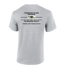 Load image into Gallery viewer, Tonawanda Island Railroad Via Reverse Route Short Sleeve T-shirt