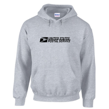 Load image into Gallery viewer, USPS United States Post Office Mail Carrier Retro Sport Grey Hoodie Hooded  Grey With Black Print Sweatshirt