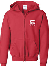 Load image into Gallery viewer, UPS United Parcel Service Package Delivery Man Hoodie Full Zip Hooded Sweatshirt