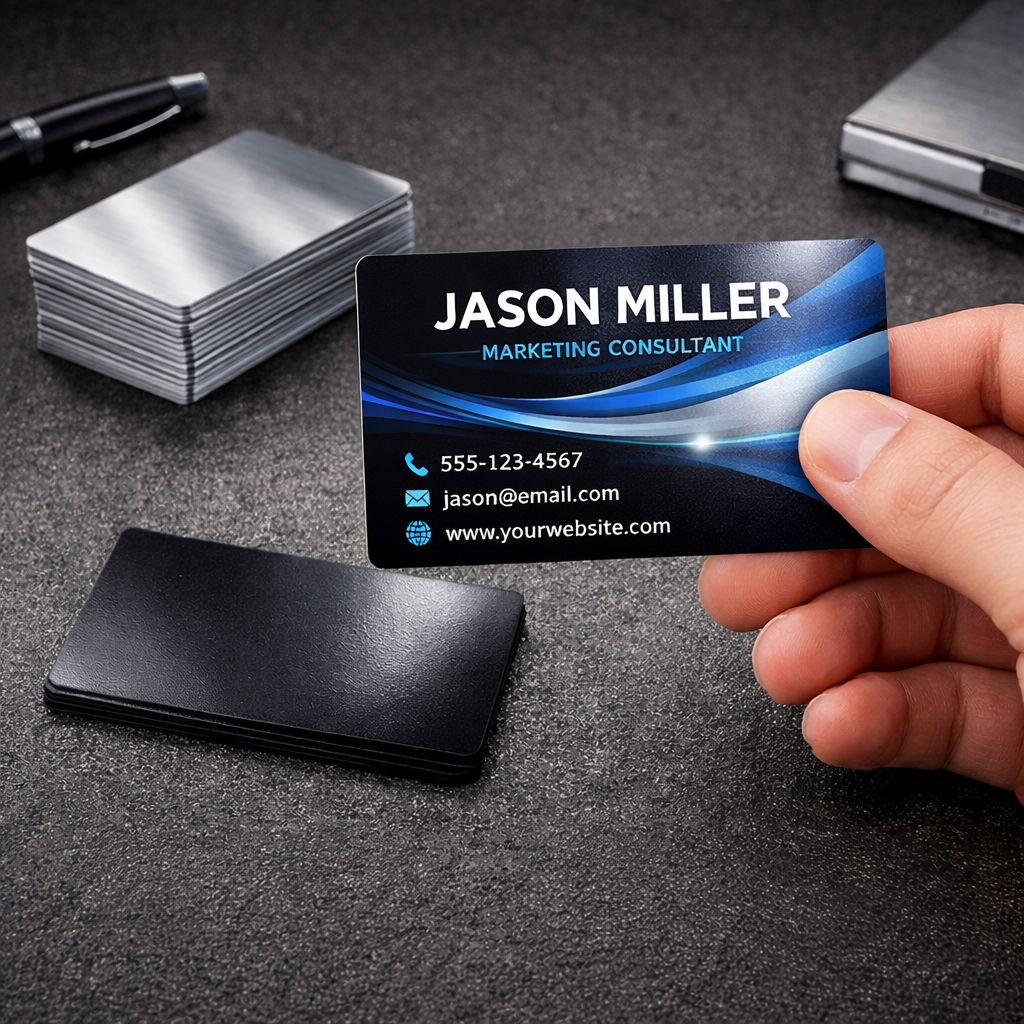 Rigid Aluminum Business Cards