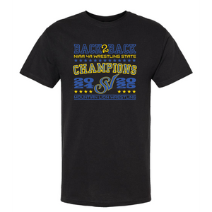 SIERRA VISTA BACK 2 BACK STATE CHAMPIONS SHORT SLEEVE COTTON T-SHIRT