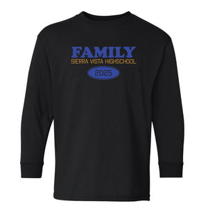 Sierra Vista High School spirit wear "big kid" YOUTH long sleeve FAMILY 2025 shirt