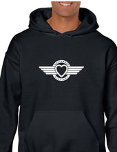 Load image into Gallery viewer, Southwest Airlines White Heart Logo US Airline Black Hoodie Hooded Sweatshirt
