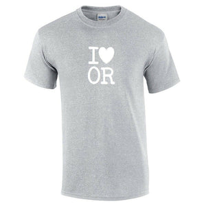 I Heart Love OR Shirt Oregon The Beaver Sport Gray White Gift T-shirt S-5XL