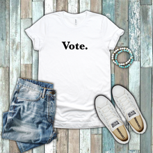 Load image into Gallery viewer, Vote Political Democrat Liberal Register To Vote Gift Black White Cotton T-shirt
