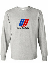 Load image into Gallery viewer, United Airlines &quot;Save The Tulip&quot; Logo Tee US Airline Gray Long Sleeve T-Shirt
