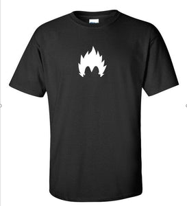 Vegeta Symbol Anime Dragon Ball Z Saiyan Black White T-Shirt Tee Shirt S - 5XL