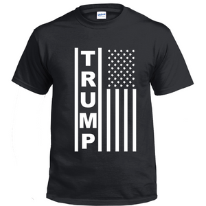 Trump White Flag Maga Republican Conservative Political 2020 Black T-shirt