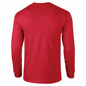 Malindo Air White Logo Malaysian Airline Geek Red Cotton Long Sleeve T-shirt