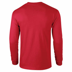 Air India Black Logo Indian Airline Aviation Red Cotton Long Sleeve T-shirt