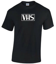 Load image into Gallery viewer, VHS T-shirt RETRO FUNNY Video Tape MOVIE GEEK White Black Tee Shirt S-5XL
