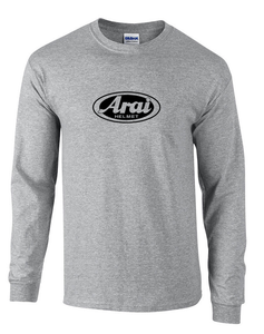 Arai Racing Helmet White Gray Black Logo Long Sleeve Mens Cotton T-Shirt