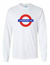 Load image into Gallery viewer, The Underground Logo Tee London Metro Railway Train White Long Sleeve T-Shirt
