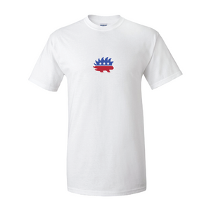 Libertarian Political Party T-shirt Porcupine Logo Short Sleeve White T-Shirt