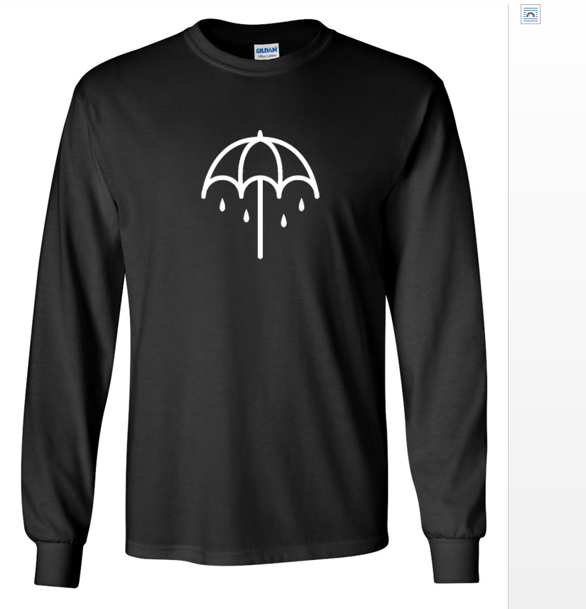 Bring me the horizon Umbrella Logo Rock Band Black T-Shirt Long Sleeve  S - 5XL