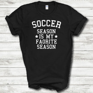 Soccer Season Is My Favorite Season Funny Mens Cotton T-Shirt