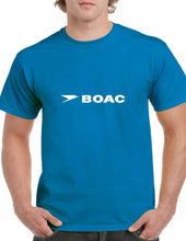 Load image into Gallery viewer, BOAC British Overseas Airways Company Airline Tee English Royal Blue T-shirt
