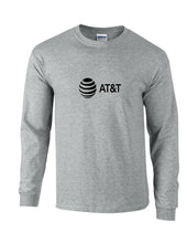 Load image into Gallery viewer, AT&amp;T T-shirt 80s Vintage Black  LOGO Funny GEEK Phone Long Sleeve Gray Shirt
