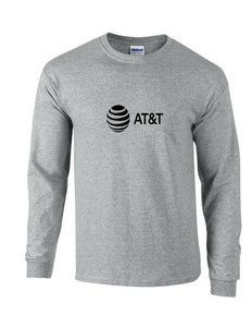 AT&T T-shirt 80s Vintage Black  LOGO Funny GEEK Phone Long Sleeve Gray Shirt