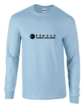 Load image into Gallery viewer, China Airlines Black Logo Chinese Aviation Geek Light Blue Cotton T-Shirt
