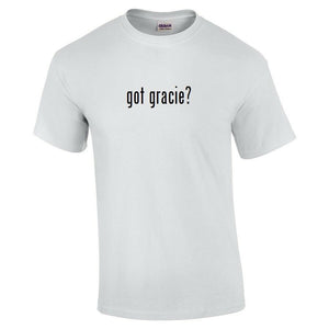 Got Gracie ? T-Shirt Black White Tee Shirt Cotton MMA UFC BJJ Jiu Jitsu