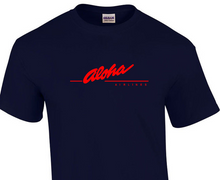 Load image into Gallery viewer, Aloha Airlines Red Retro Logo Shirt Hawaiian Airline Navy Blue T-Shirt S-5XL
