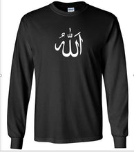 Load image into Gallery viewer, Arabic Symbol Allah Black White Long Sleeve T-Shirt God Muslim Islam Shirt S-5XL
