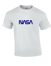 Load image into Gallery viewer, NASA Vintage Space Agency White T-Shirt Navy Blue Logo Science Tee Shirt S-5XL
