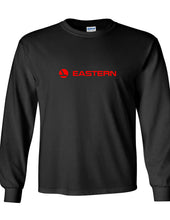 Load image into Gallery viewer, Eastern Airlines Red Retro Logo Shirt Aviation Black Long Sleeve T-shirt
