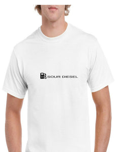 Sour Diesel T-Shirt 420 Kush Marijuana Pot Logo Black White Tee Shirt