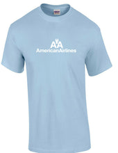 Load image into Gallery viewer, American Airlines White Retro Logo Shirt US Airline Light Blue T-Shirt S-5XL
