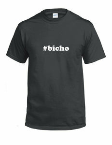 #bicho T-shirt Hashtag Bicho Funny Birthday Gift White Black Cotton Tee Shirt