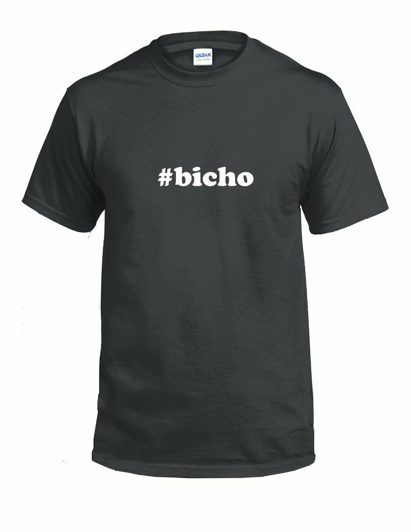 #bicho T-shirt Hashtag Bicho Funny Birthday Gift White Black Cotton Tee Shirt