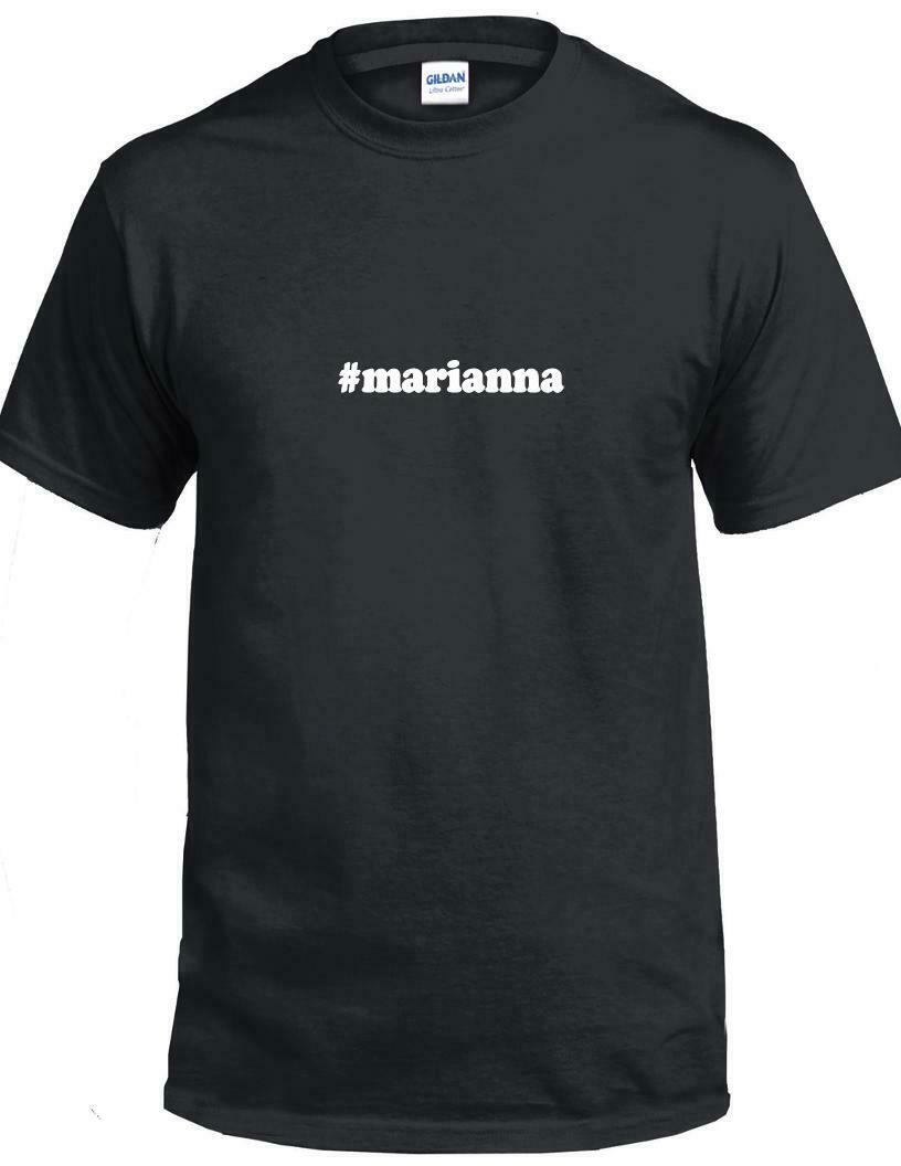 #marianna T-shirt Hashtag Marianna Funny Gift Black White Cotton Tee Shirt