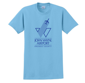 John Wayne Airport Retro Logo Santa Ana Orange County CA Tee Shirt  Blue T-Shirt