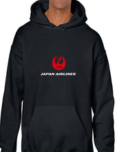 Load image into Gallery viewer, Japan Airlines Red White Logo Aviation Geek Black Hoodie Hooded Sweatshirt
