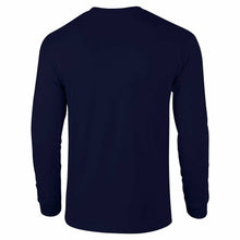 Load image into Gallery viewer, World Airways Vintage US Airline White Logo Navy Blue Long Sleeve T-Shirt
