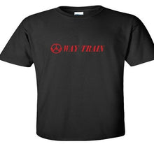 Load image into Gallery viewer, Way Train Red Logo Band Saw Manufacturer Black Cotton T-shirt
