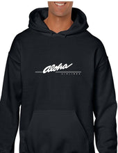 Load image into Gallery viewer, Aloha Airlines White Logo US Airline Geek Black Hoodie Hooded Sweatshirt
