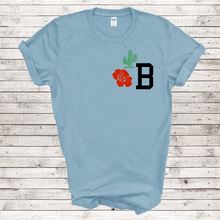 Load image into Gallery viewer, Monogram B Names Flower Cactus Fashion 21st Century Woman Retro Gift T-shirt
