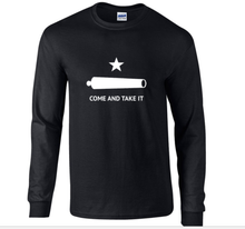 Load image into Gallery viewer, Texas Revolution T-Shirt Come And Take It Cannon Pride Black Long Sleeve Shirt
