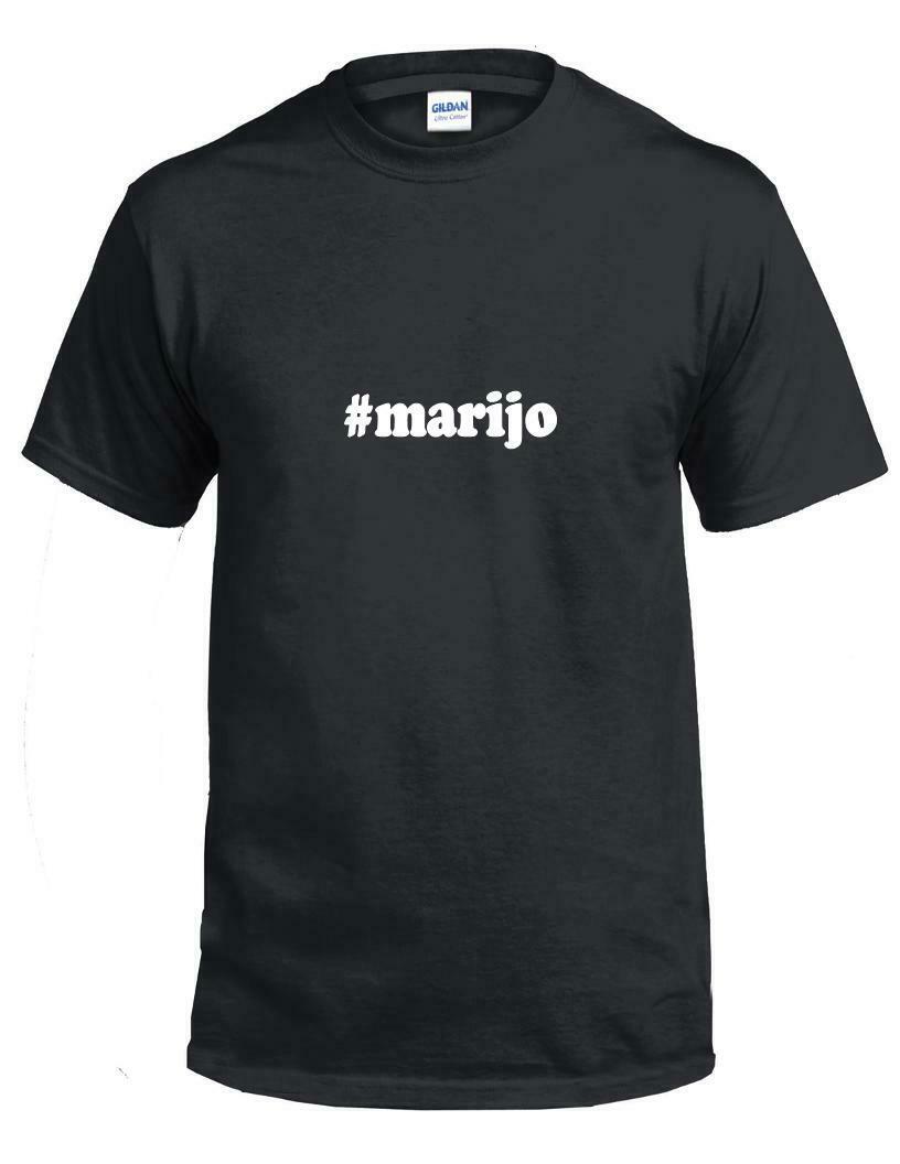 #marijo T-shirt Hashtag Marijo Funny Gift Black White Cotton Tee Shirt