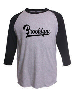 Brooklyn Home Mens Raglan Jersey Tee Shirt New York Pride NY City Crooklyn BK