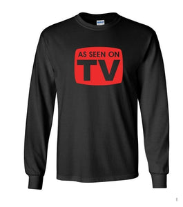 As Seen on TV Red Logo T-shirt JDM Euro Infomercial Black Long Sleeve Tee Shirt