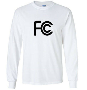 FCC Logo T-shirt Federal Communications Commission Long Sleeve White Shirt S-5XL