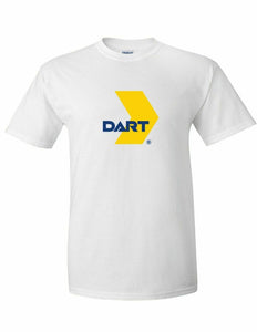 DART Retro Logo Tee Dallas Area Rapid Transit Light Rail Train White T-shirt